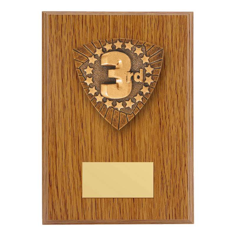 Wood Plaque with Resin 3rd Trim – Light Oak