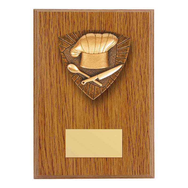 Wood Plaque with Resin Baking/Cooking Trim – Light Oak