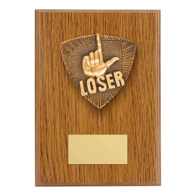 Wood Plaque with Resin Loser Trim – Light Oak