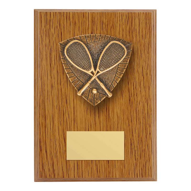 Wood Plaque with Resin Squash Trim – Light Oak