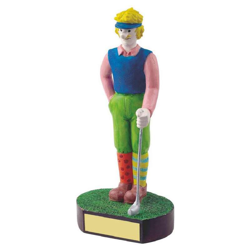 Male Golfer Novelty Golf Trophy – Multicoloured