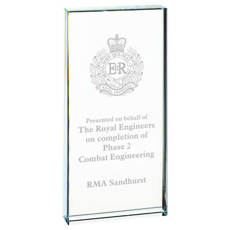 Clear Glass Rectangular Stand (In Presentation Case) – Clear