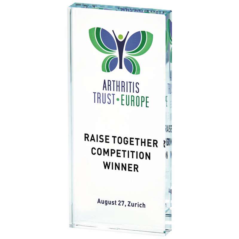 Crystal Rectangle Award for Colour Printing (In Presentation Case) – Clear