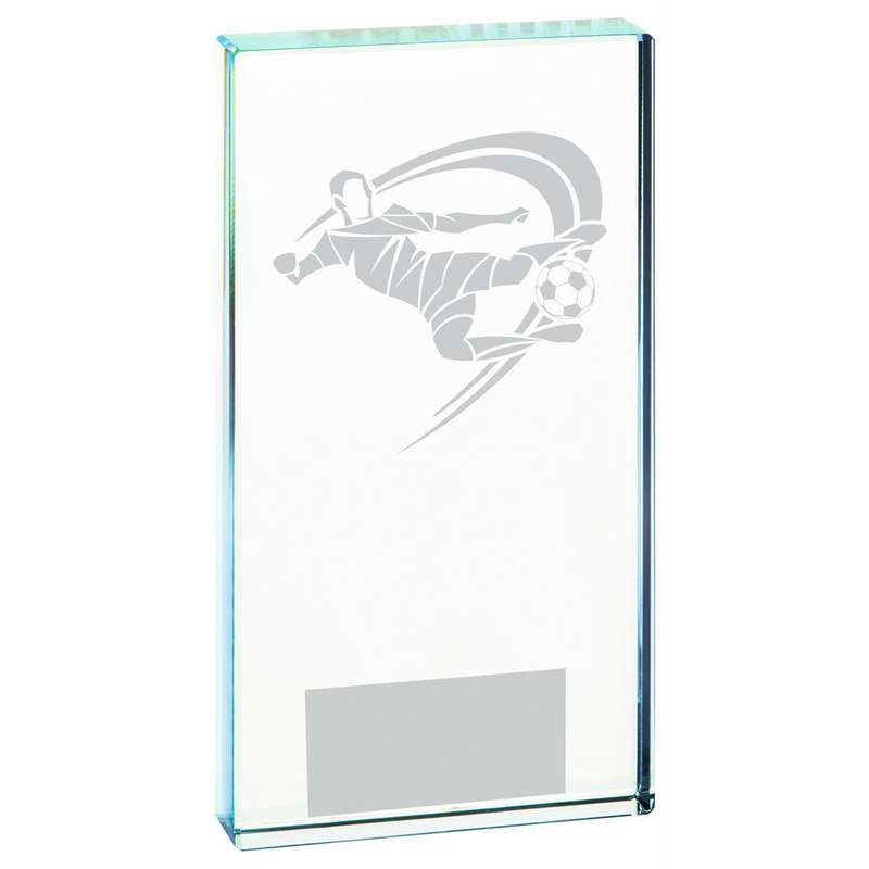 Clear Glass Football Award (Male) – Clear