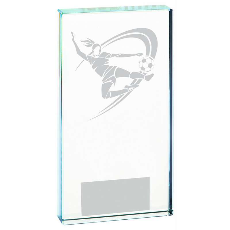 Clear Glass Football Award (Female) – Clear