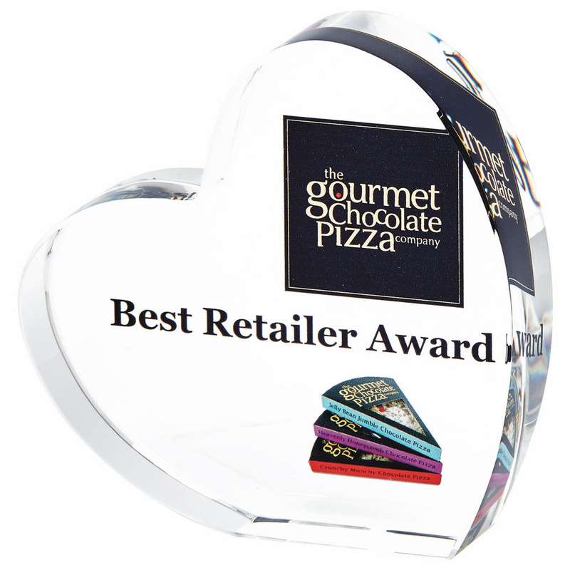 Heart Shaped Award in Presentation Case – Clear
