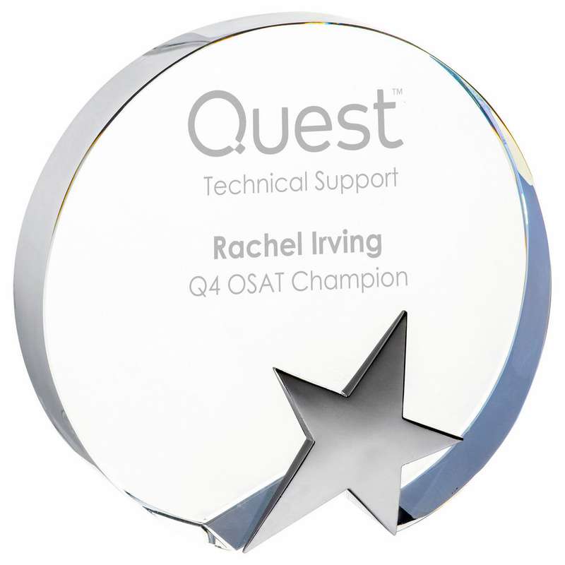 Circular Silver Star Award – Clear