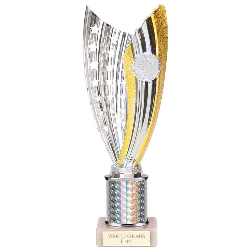 Glamstar Plastic Tube Trophy Silver