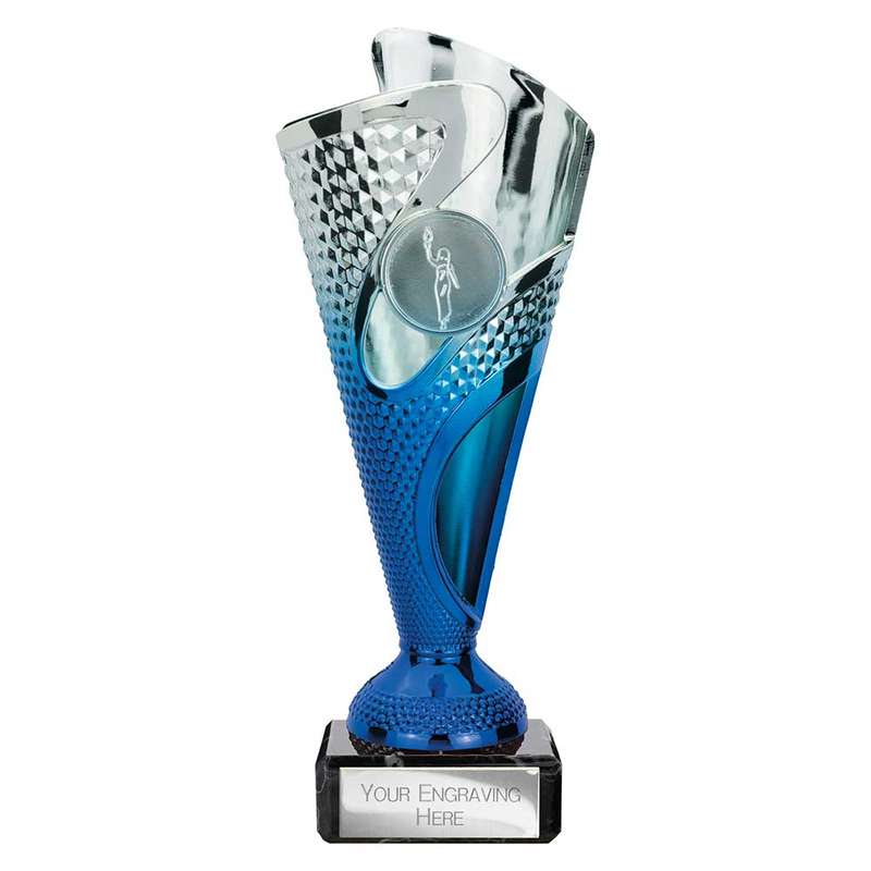 Rodeo Trophy Silver & Blue
