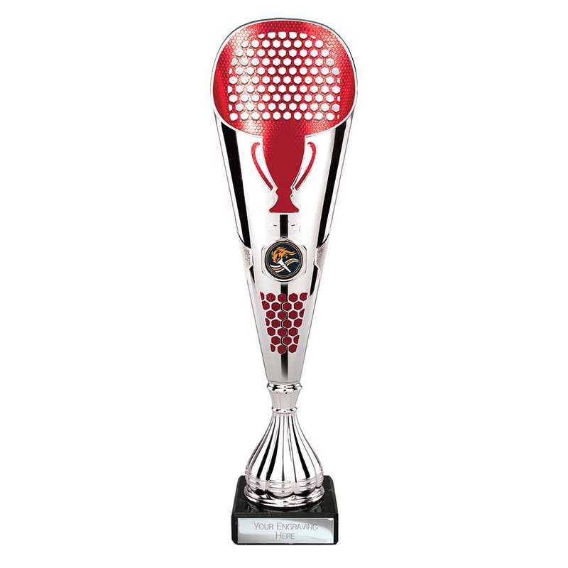 Eclectic Trophy Silver & Red