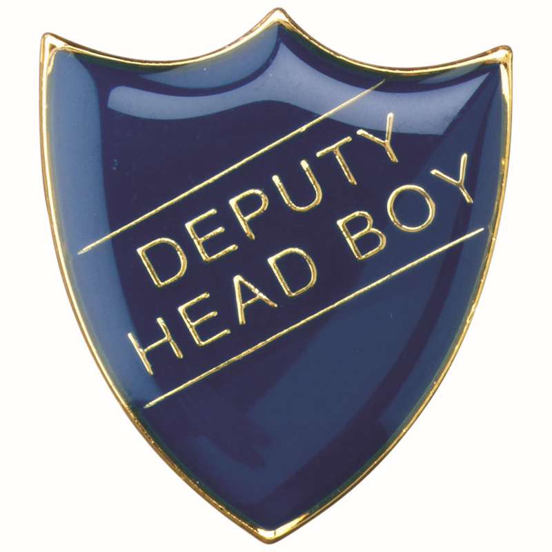 SCHOOL SHIELD BADGE (DEPUTY HEAD BOY) BLUE – 1.25in