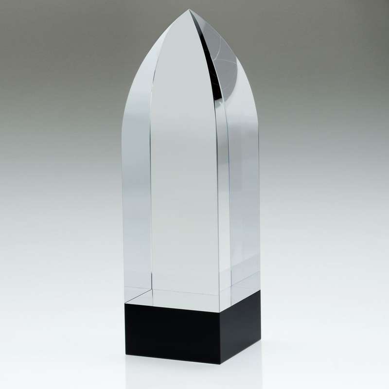 CLEAR/BLACK POINTED COLUMN (60mm THICK) – 6.5in