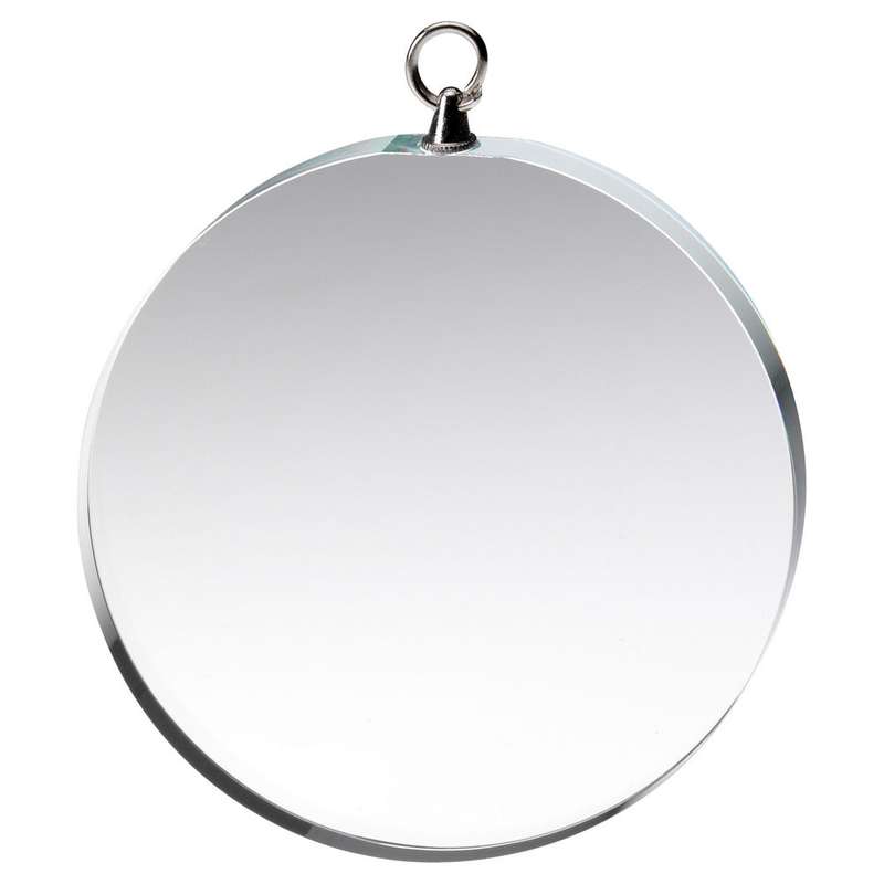 CLEAR GLASS ROUND MEDAL (6mm THICK) – 2.75in