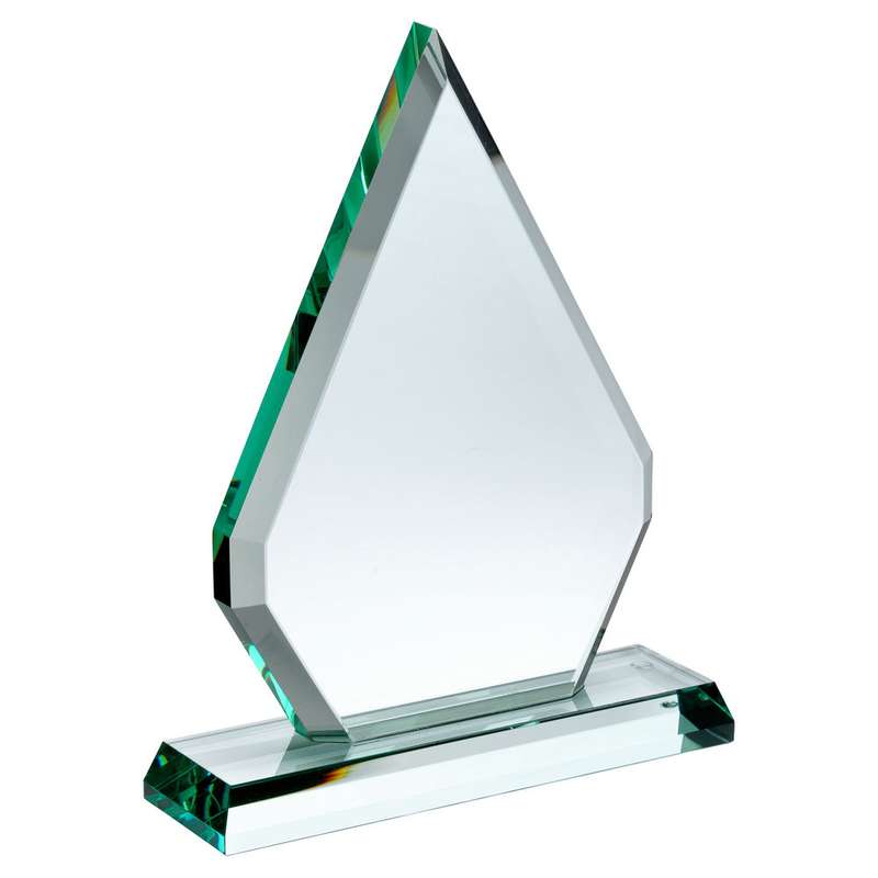 JADE GLASS CHUNKY DIAMOND PLAQUE (19mm THICK) – 8in