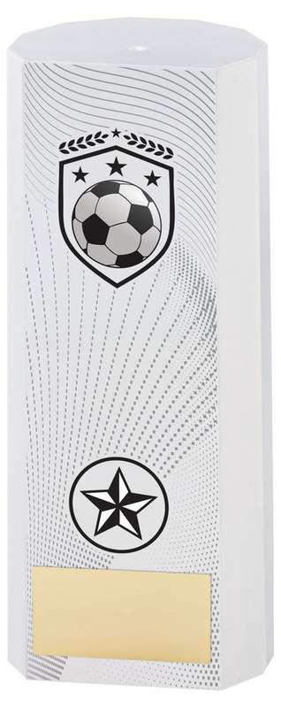 WHITE PLASTIC FILLED COLUMN FOOTBALL (1in CEN) – 6in