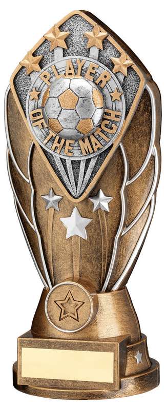 BZ/SILV DIAMOND COLUMN + PLAYER OF THE MATCH DISC & PLATE (1in CEN) – 6.75in
