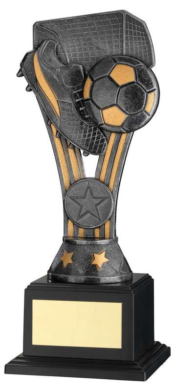 PEWTER/GOLD PLASTIC WEMBLEY FIG ON BASE (1in CEN) – 7.5in