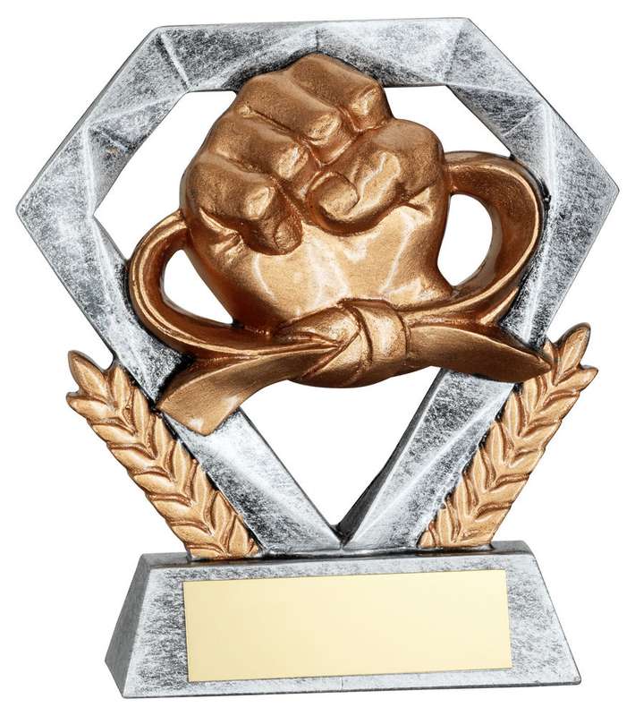 PEW/GOLD MARTIAL ARTS MINI DIAMOND WITH PLATE – 4in