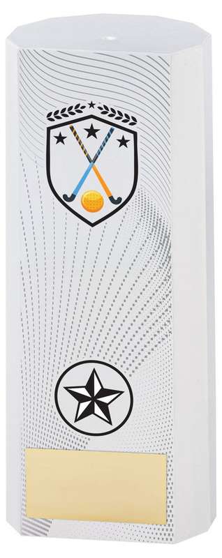 WHITE PLASTIC FILLED COLUMN HOCKEY (1in CEN) – 6in