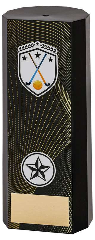 BLACK PLASTIC FILLED COLUMN HOCKEY (1in CEN) – 6in