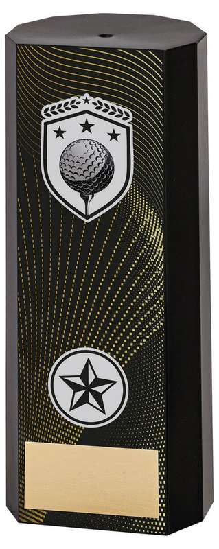 BLACK PLASTIC FILLED COLUMN GOLF (1in CEN) – 6in