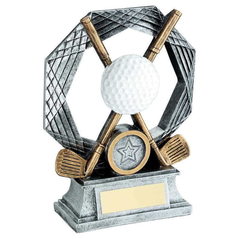 BRZ/PEW/WHITE GOLF OCTAGON SERIES WITH PLATE (1in CENTRE) – 7in