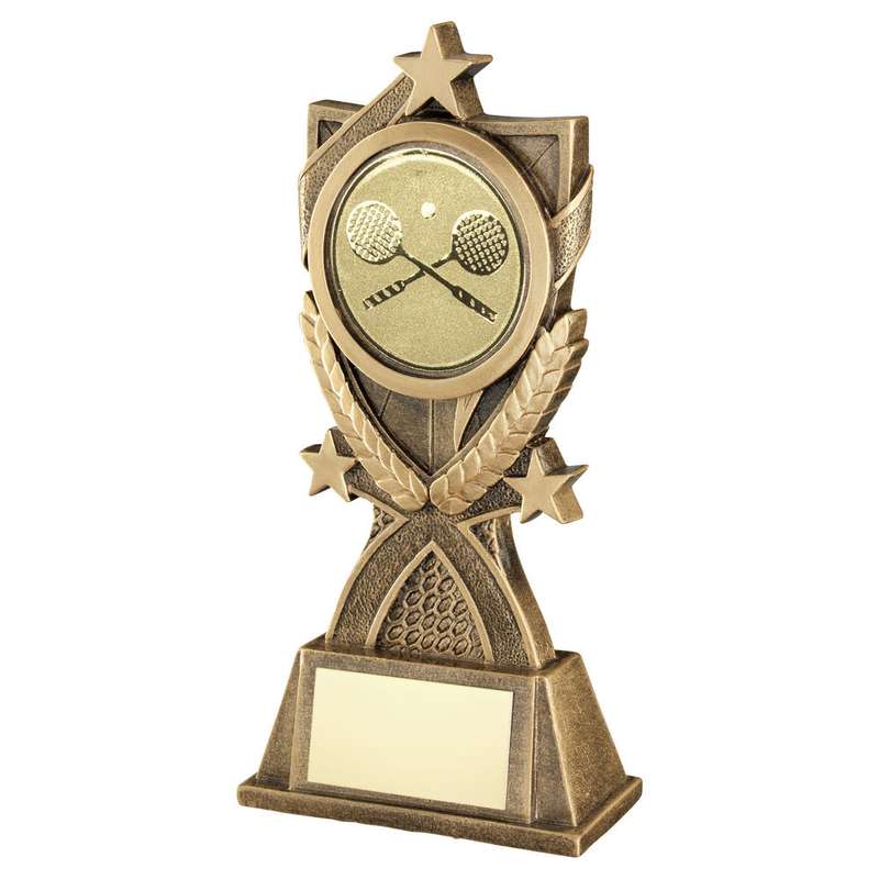 BRZ/GOLD 3 STAR WREATH SERIES WITH SQUASH INSERT AND PLATE – 6.5in