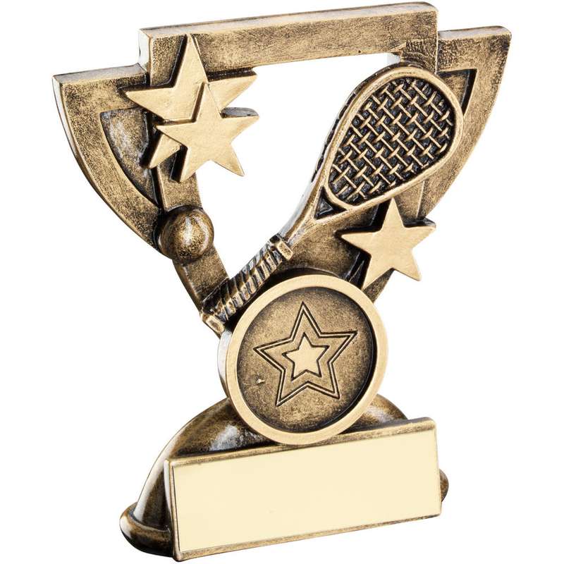 BRZ/GOLD SQUASH MINI CUP WITH PLATE (1in CENTRE) – 3.75in