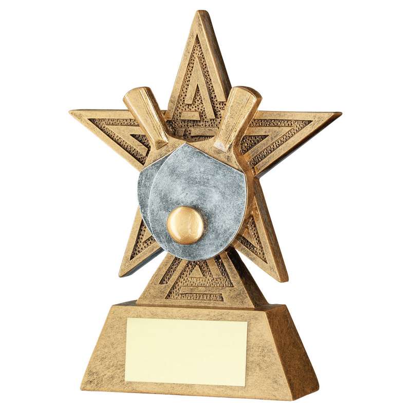 BRZ/PEW/GOLD TABLE TENNIS STAR LINE SERIES WITH PLATE – 4in
