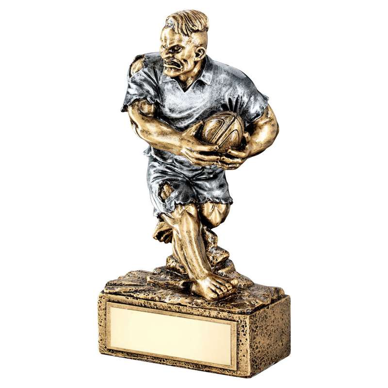 BRZ/PEW RUGBY BEAST FIGURE WITH PLATE – 6.75in