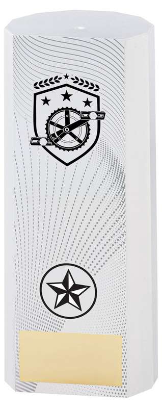 WHITE PLASTIC FILLED COLUMN CYCLING (1in CEN) – 6in