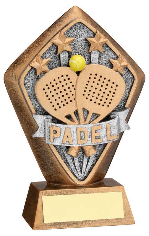 BRZ/GOLD DIAMOND HOLDER WITH PADEL DISC WITH PLATE – 5.25in