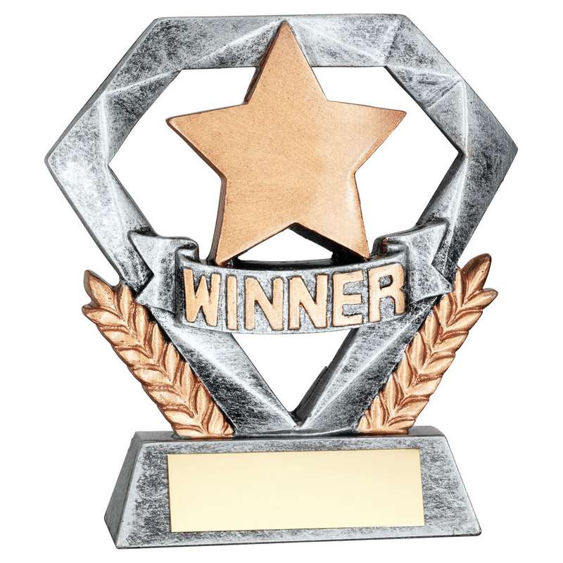 PEW/GOLD WINNER MINI DIAMOND WITH PLATE – 4in