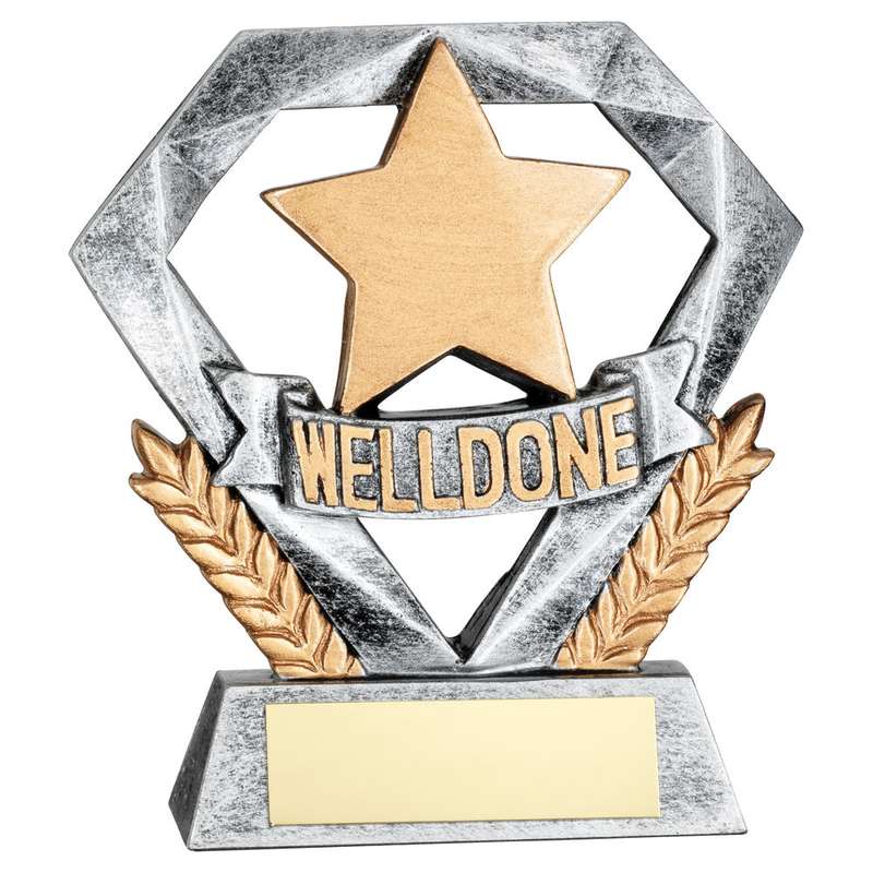 PEW/GOLD WELL DONE MINI DIAMOND WITH PLATE – 4in