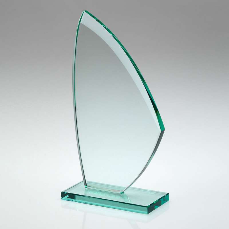 JADE GLASS SAIL PLAQUE (10mm THICK) – 7.5in