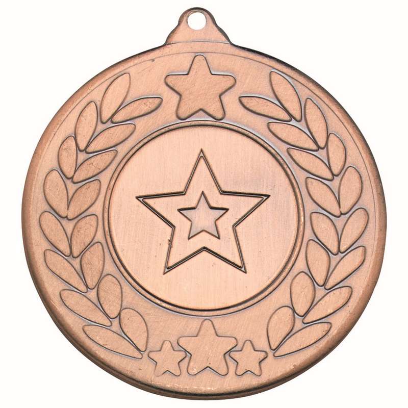 STARS AND WREATH MEDAL (1in CENTRE) BRONZE - 2in