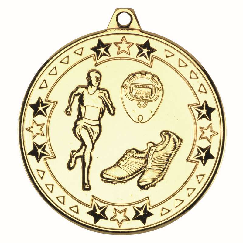 RUNNING TRI STAR MEDAL BRONZE – 2in