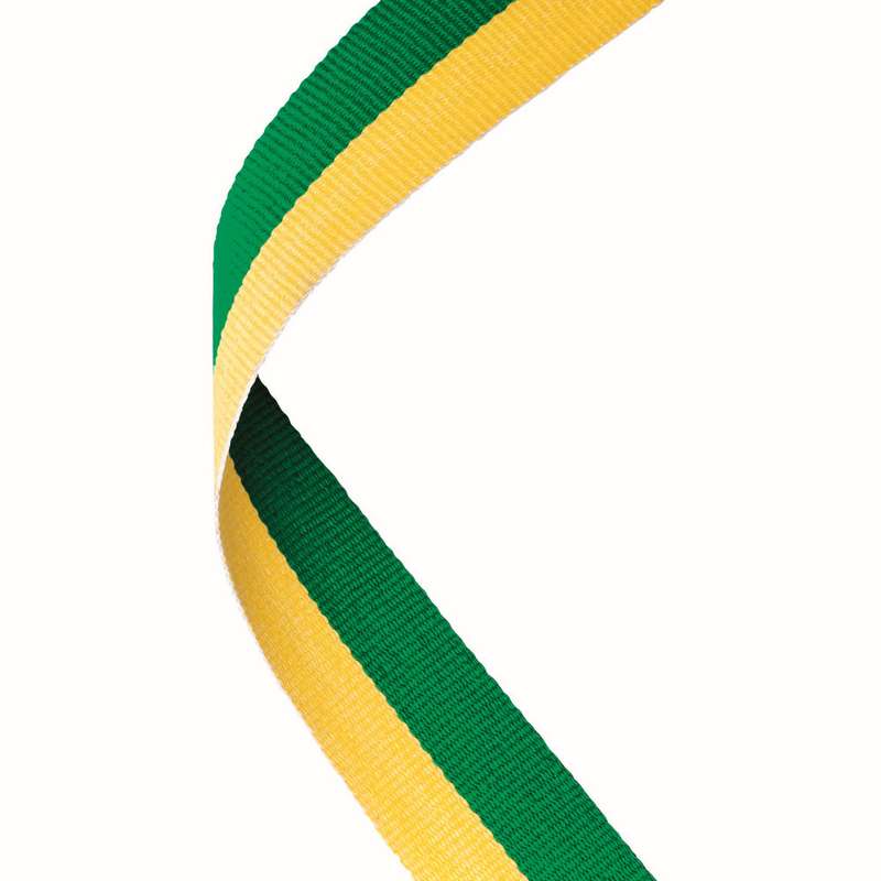 MEDAL RIBBON GREEN/YELLOW – 30 X 0.875in