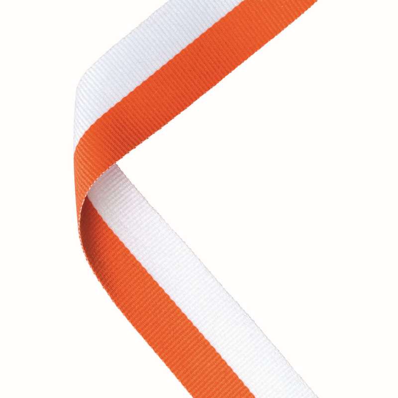 MEDAL RIBBON ORANGE/WHITE – 30 X 0.875in
