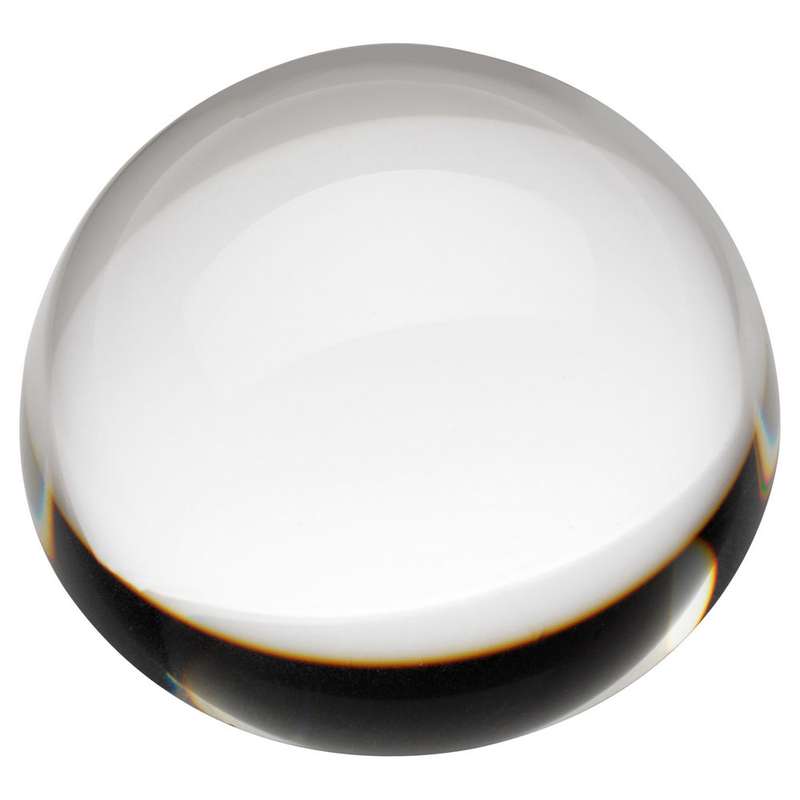 CLEAR GLASS DOMED PAPERWEIGHT – 3in