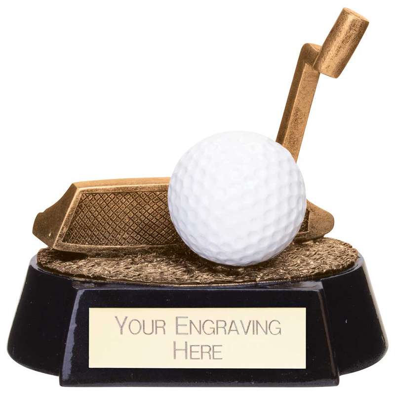 Fairway Golf Putter Award Antique Gold