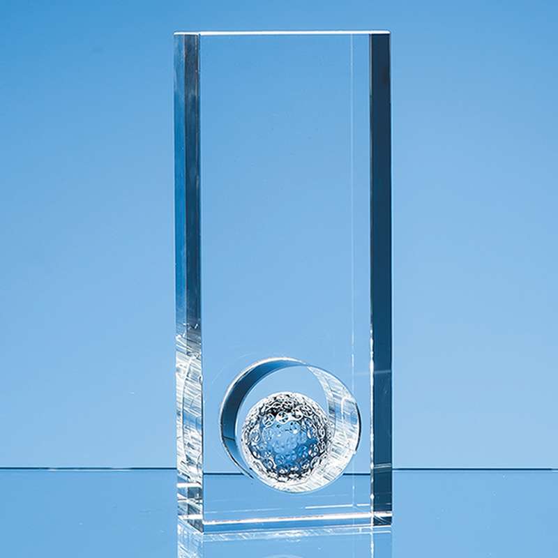 20cm Optical Crystal Golf Ball in the Hole Award