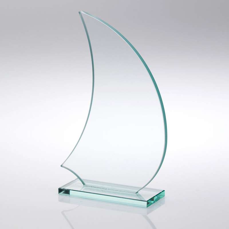 JADE GLASS SAIL PLAQUE (6mm THICK) – 6.5in