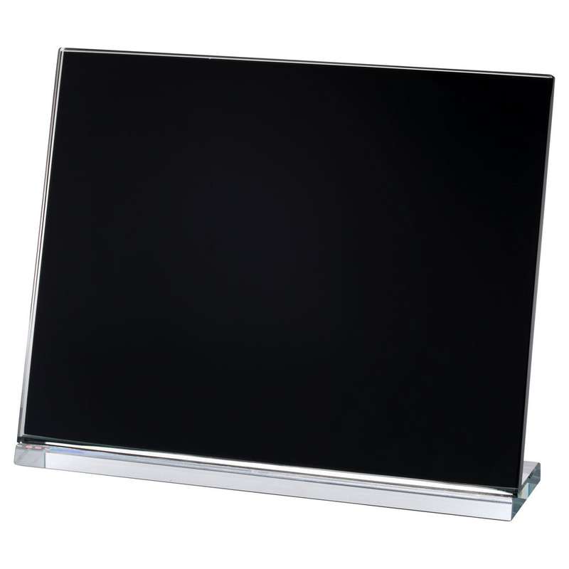 BLACK BACKED CLEAR GLASS LANDSCAPE PLAQUE – 7.5 x 9.5in